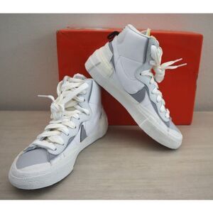 Sacai x Nike BV0072-100 Men's 7 Women's 8.5 White/Gray Blazer Mid Shoes